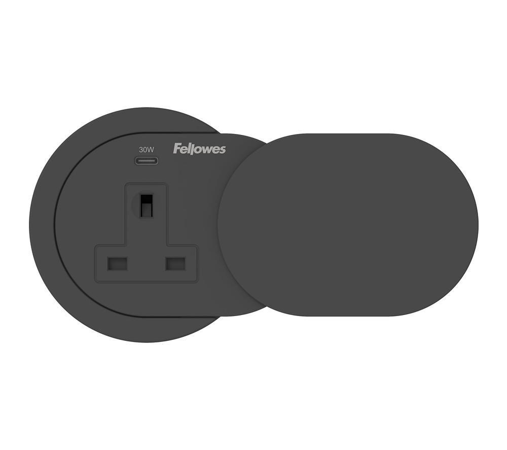 FELLOWES Power Spot Extension Lead with USB &ndash; 2 m, Black image number 3 of 6