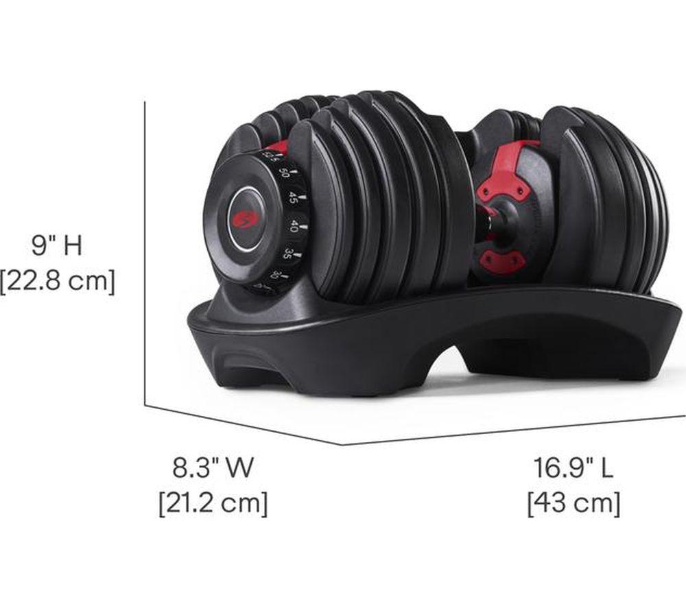 BOWFLEX SelectTech 552i Dumbbells - Set of 2, Black & Red image number 2 of 8