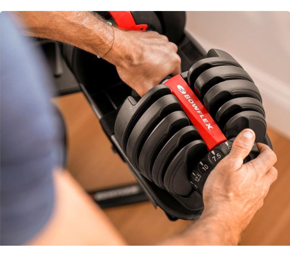 BOWFLEX SelectTech 552i Dumbbells - Set of 2, Black & Red image number 4 of 8