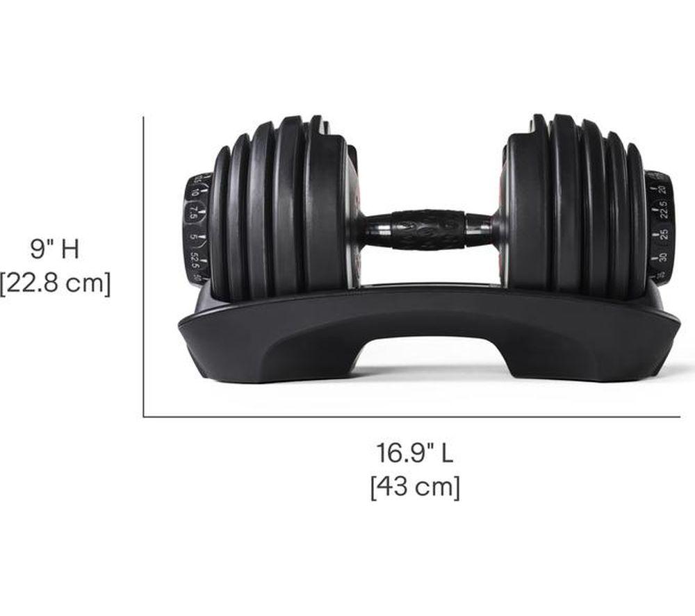 BOWFLEX SelectTech 552i Dumbbells - Set of 2, Black & Red image number 8 of 8