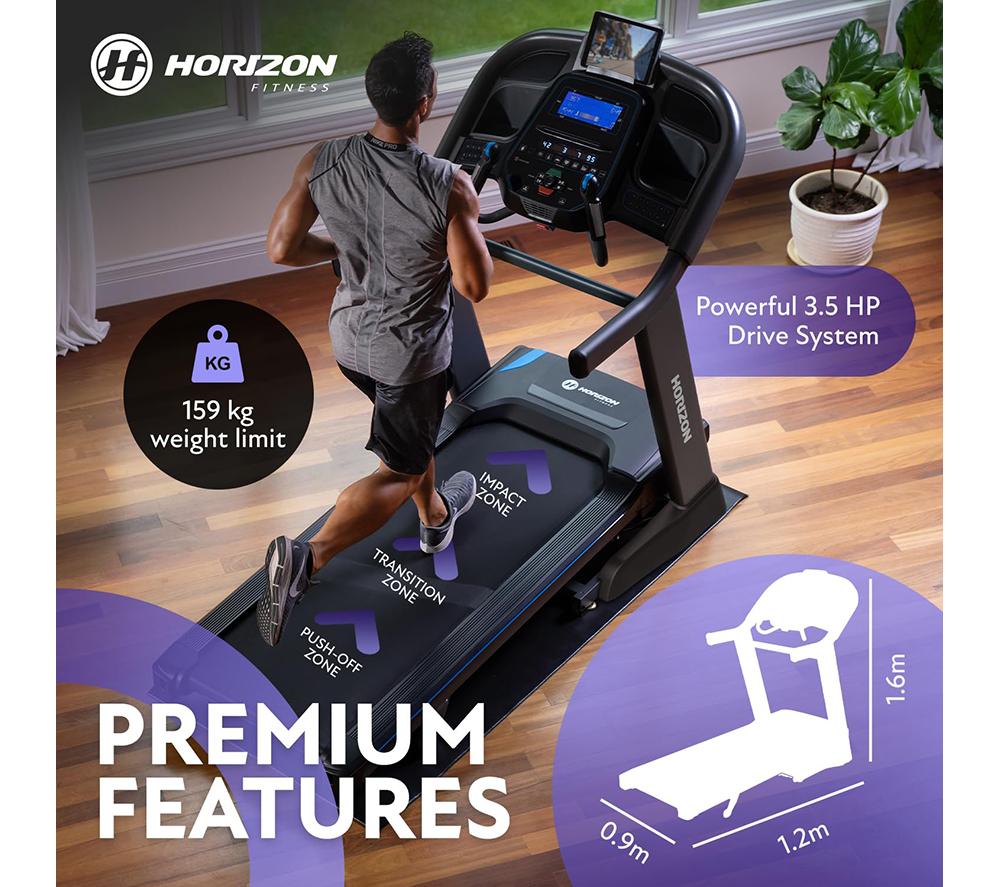 HORIZON FITNESS 7.4AT-24 Smart Bluetooth Treadmill - Black image number 6 of 12