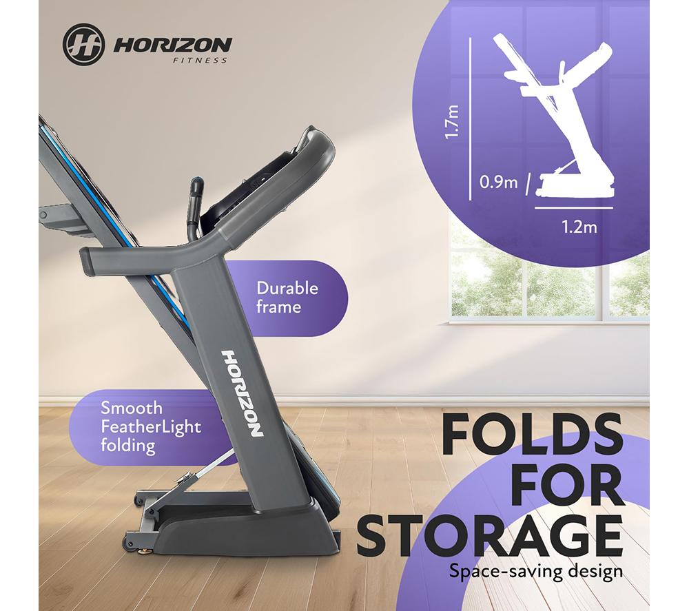 HORIZON FITNESS 7.4AT-24 Smart Bluetooth Treadmill - Black image number 7 of 12
