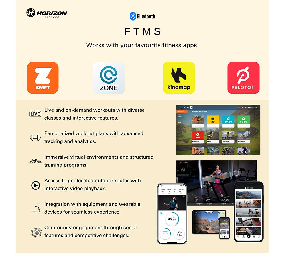 HORIZON FITNESS 7.4AT-24 Smart Bluetooth Treadmill - Black image number 12 of 12