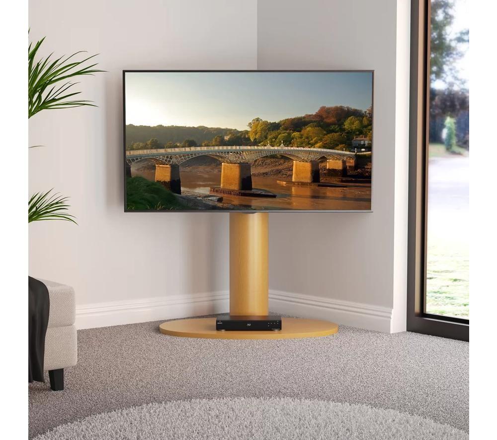 AVF Affinity Chepstow One FL930CHEO 930 mm TV Stand with Bracket for up to 65" TVs - Oak image number 10 of 10