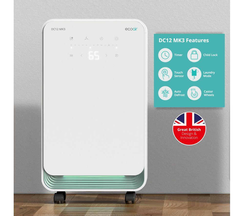 ECOAIR DC12 MK3 Compressor Dehumidifier - White image number 4 of 5