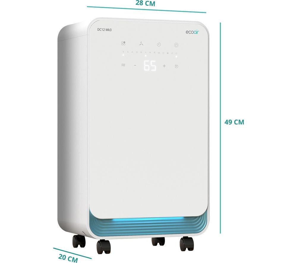 ECOAIR DC12 MK3 Compressor Dehumidifier - White image number 5 of 5