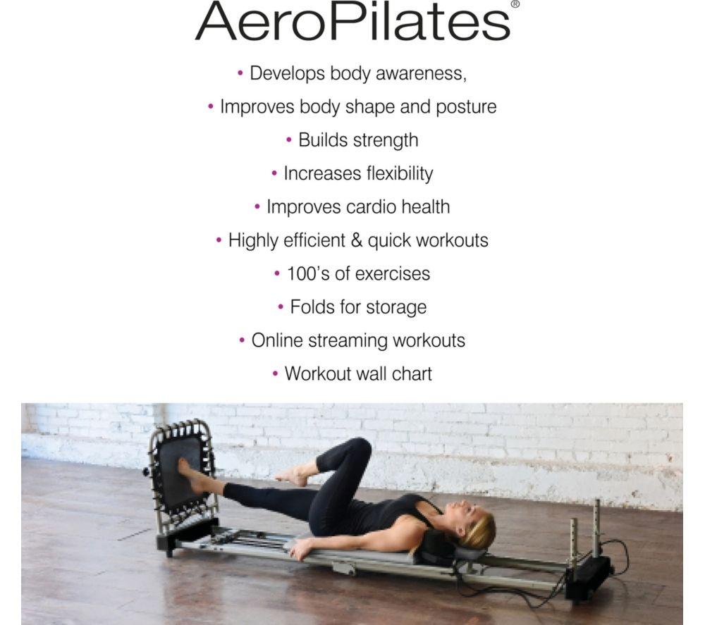 AEROPILATES Reformer 435 Plus Pilates Machine - Black & Pink image number 8 of 10