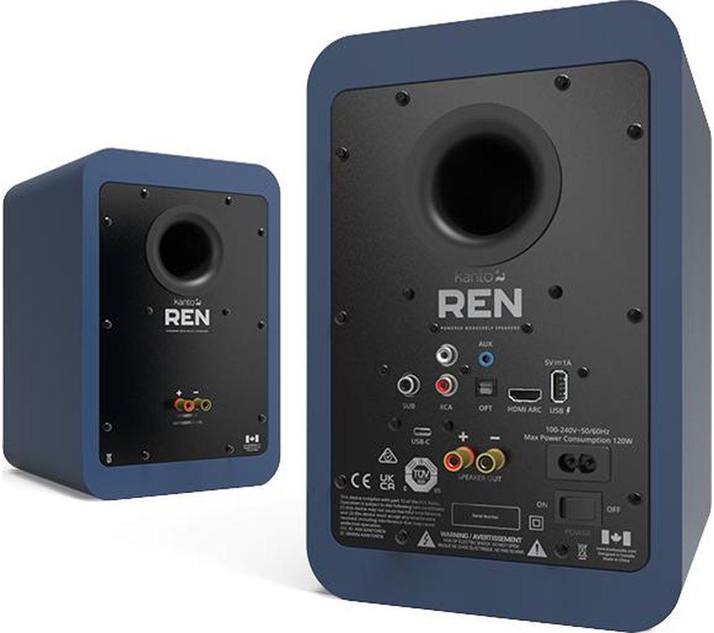 KANTO AUDIO REN Bluetooth Bookshelf Speakers - Matte Blue image number 3 of 3