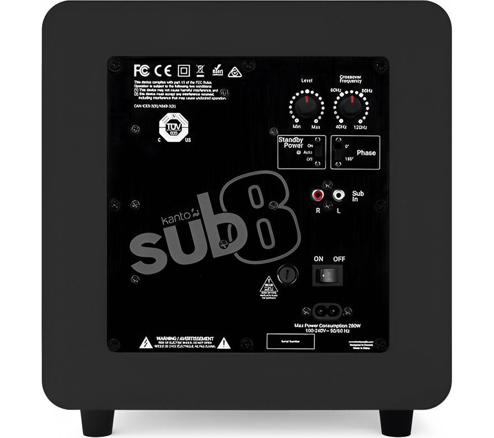 KANTO AUDIO SUB8 Subwoofer - Matte Black image number 2 of 2