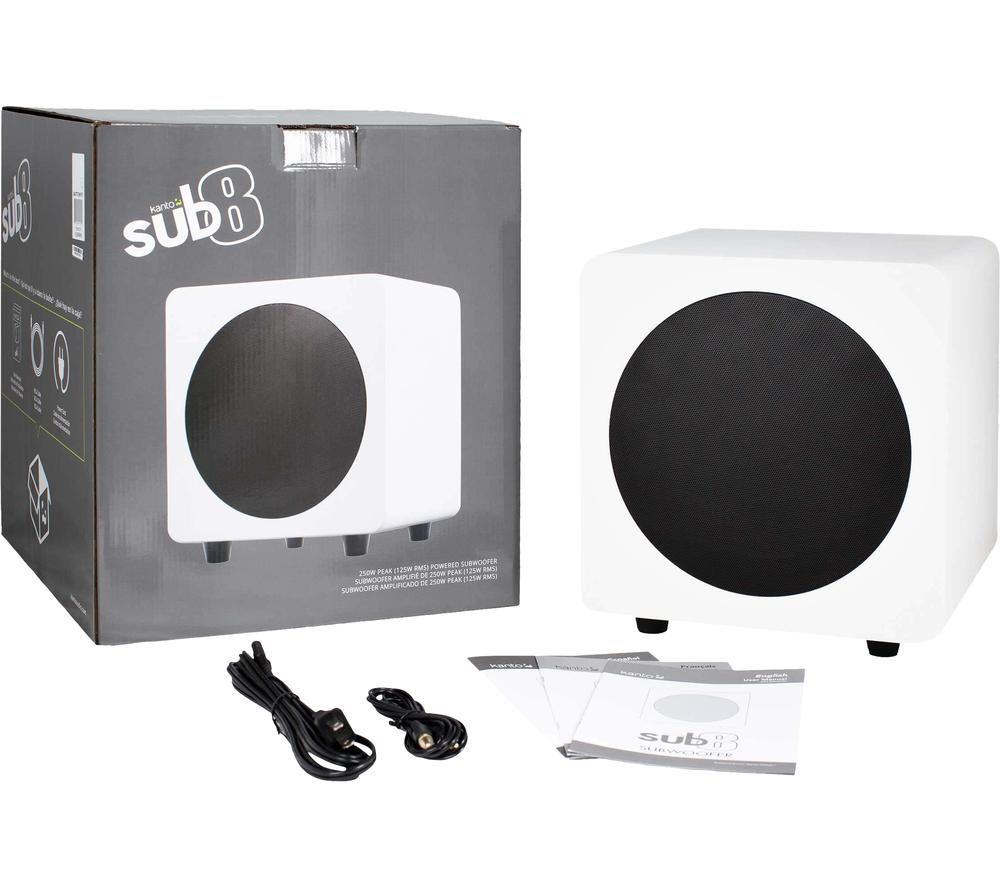 KANTO AUDIO SUB8 Subwoofer - Matte White image number 2 of 4