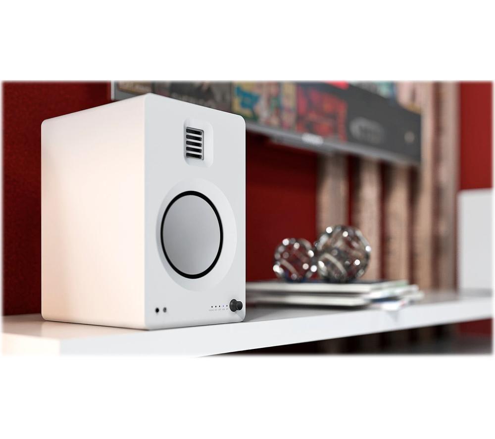 KANTO AUDIO TUK Powered Bluetooth Bookshelf Speakers - Matte White image number 3 of 8