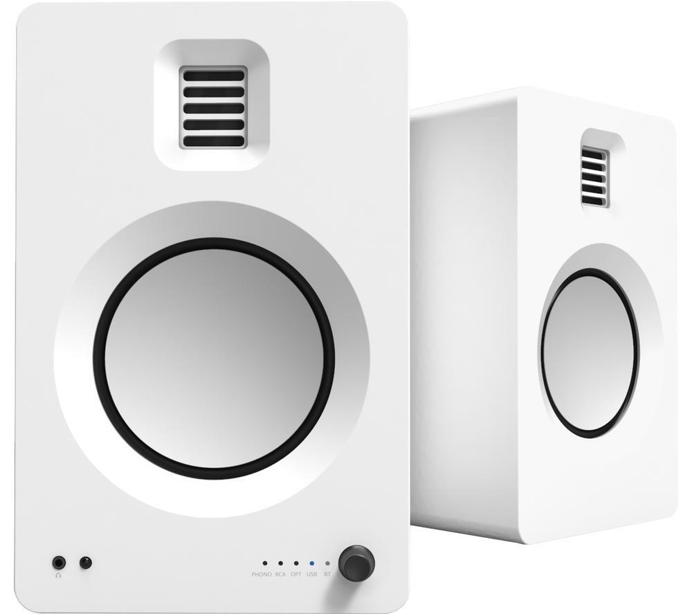 KANTO AUDIO TUK Powered Bluetooth Bookshelf Speakers - Matte White image number 8 of 8