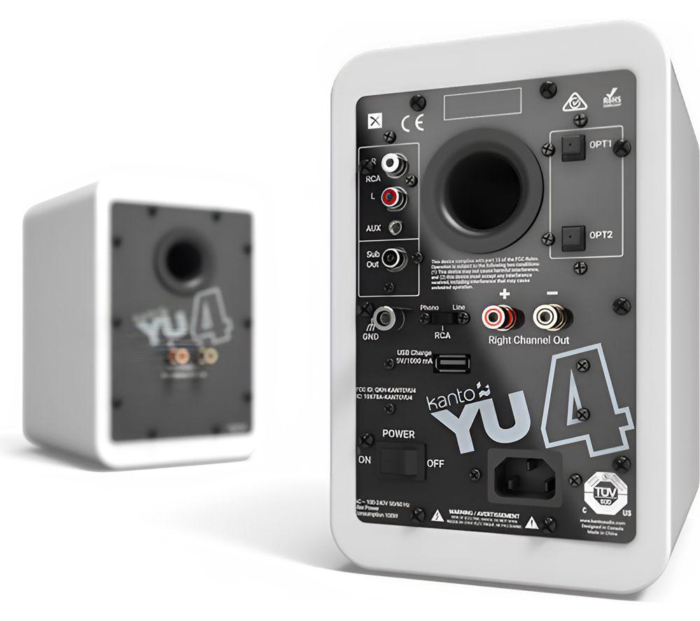 KANTO AUDIO YU 4 Portable Bluetooth Speaker - Matte White image number 2 of 2