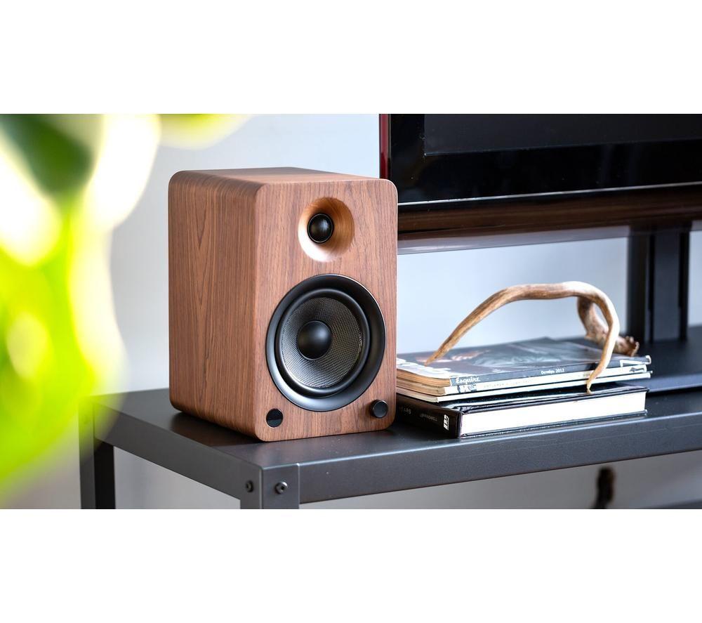 KANTO AUDIO YU6 Powered Bluetooth Bookshelf Speakers - Walnut image number 2 of 3