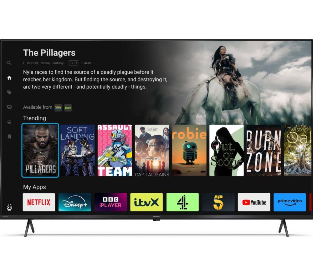 SHARP 4T-C55HM5245IB 55" Smart 4K Ultra HD HDR QLED TV image number 2 of 4