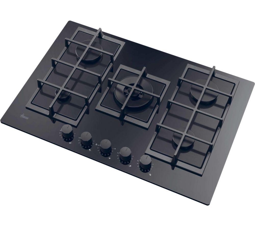 HAIER HVG74WC5B 75 cm Gas Hob - Black image number 2 of 4