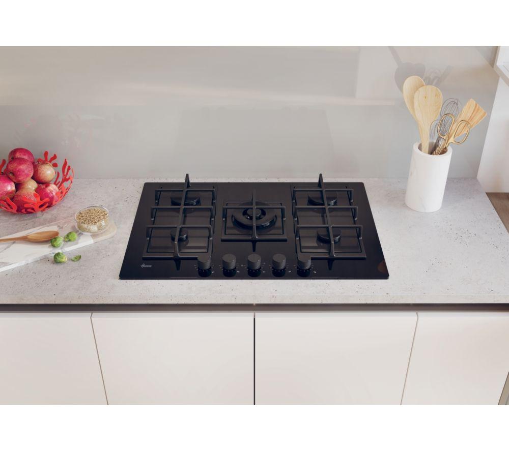 HAIER HVG74WC5B 75 cm Gas Hob - Black image number 3 of 4