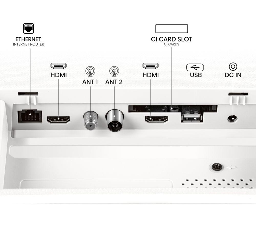 HISENSE Deco 32S5QTUK 32" Smart Full HD HDR LED TV with Freely - White image number 4 of 7