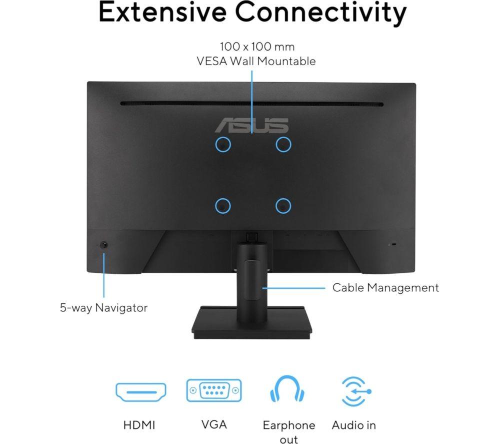 ASUS VA249HG Full HD 24" IPS LCD Monitor - Black image number 2 of 7