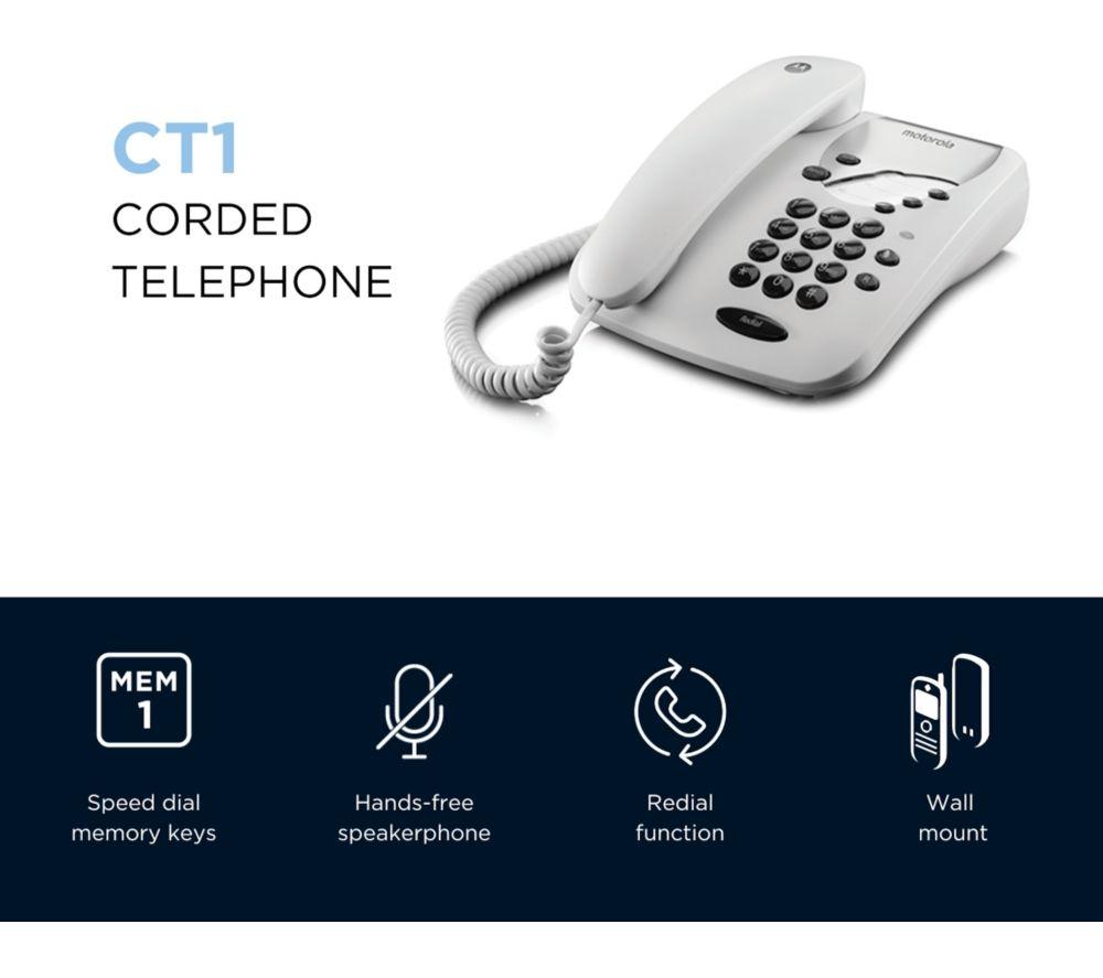 MOTOROLA CT1 Corded Phone - White image number 3 of 4