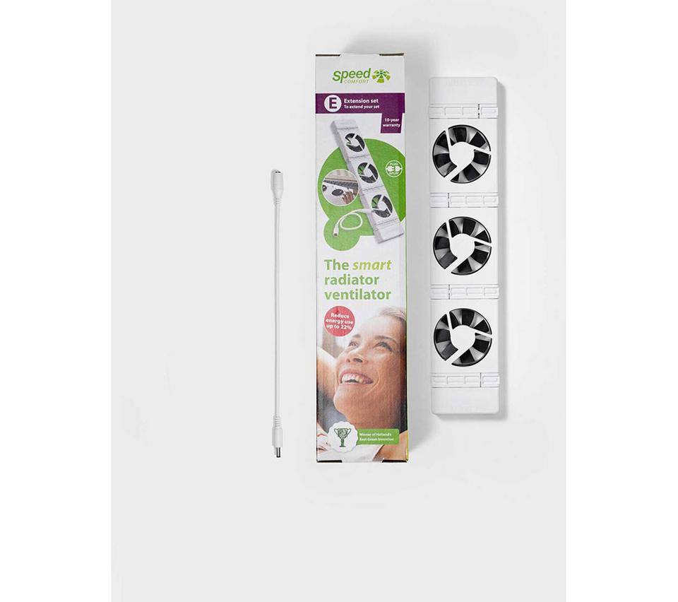 SPEEDCOMFORT Discrete Radiator Fan (Pack of 3) & Mounting Hooks