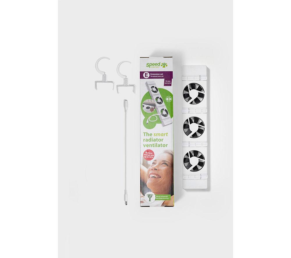 Speedcomfort Radiator Fan Extension Set & Mountings Hooks, White