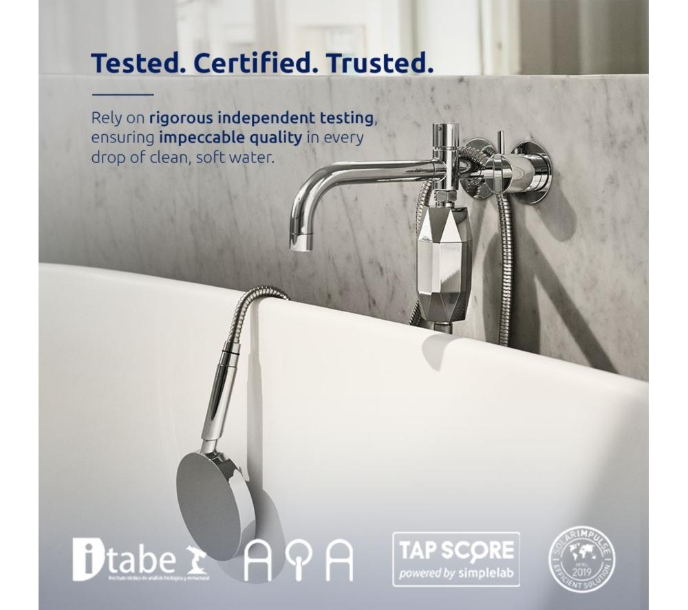 TAPPWATER ShowerPro Diamond Shower Filter - Starter Pack, Silver image number 8 of 8