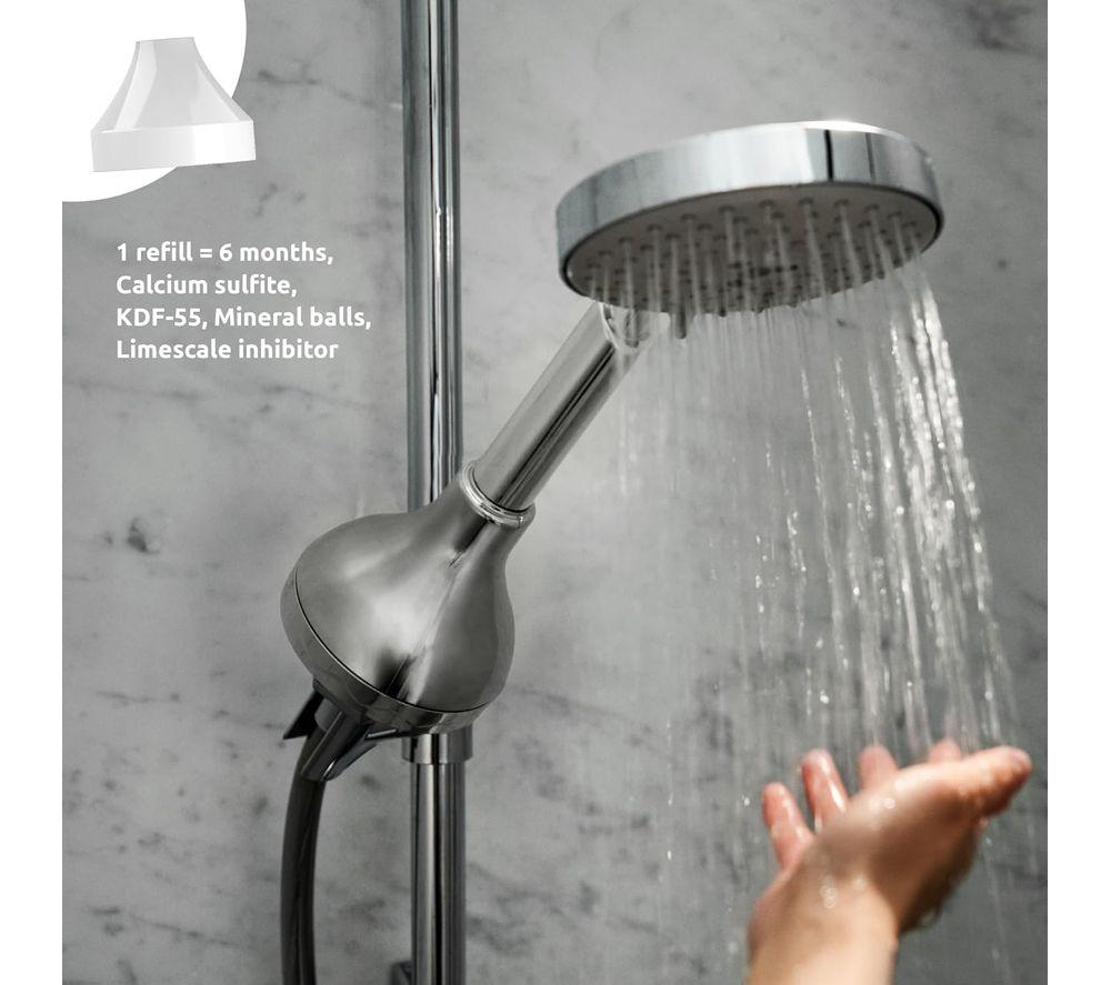 TAPPWATER ShowerPro Water Filter - Pack of 1, Chrome image number 2 of 3