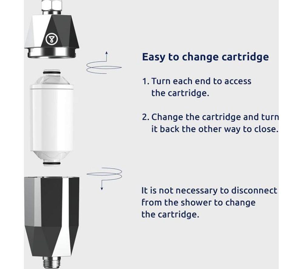 TAPPWATER Shower Diamond Water Filter - Pack of 1, White image number 3 of 3