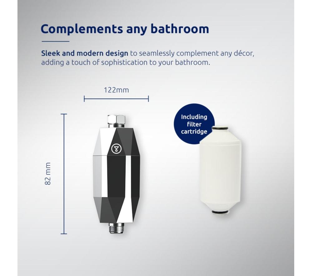 TAPPWATER ShowerPro Diamond Shower Filter - Annual Pack, Silver image number 7 of 8