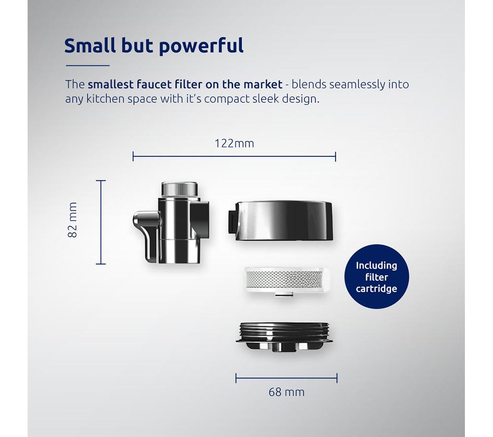 TAPPWATER EcoPro Compact Water Filter - Annual Pack, Chrome Silver image number 7 of 8