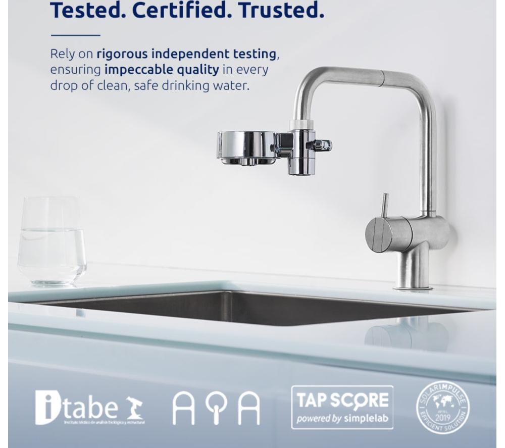 TAPPWATER EcoPro Compact Water Filter - Starter Pack, Chrome Silver image number 4 of 8