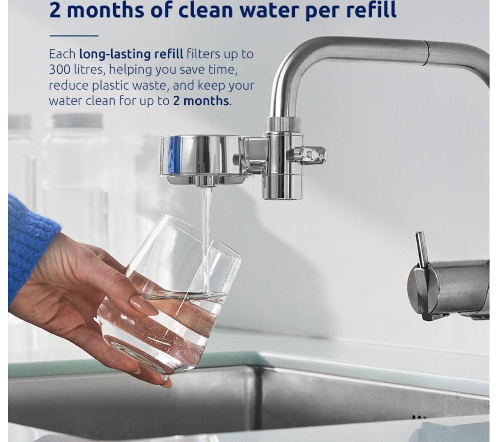TAPPWATER EcoPro Compact Water Filter - Starter Pack, Chrome Silver image number 6 of 8