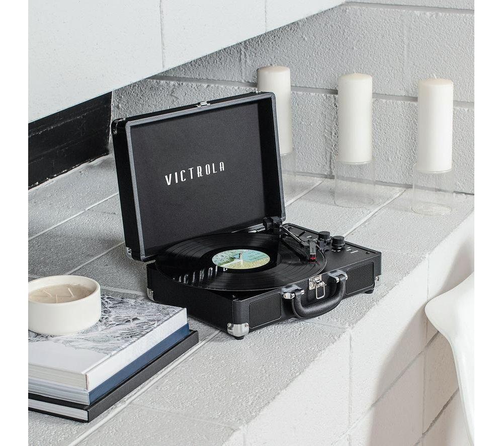 VICTROLA Journey+ Portable Belt Drive Bluetooth Turntable - Black image number 6 of 8