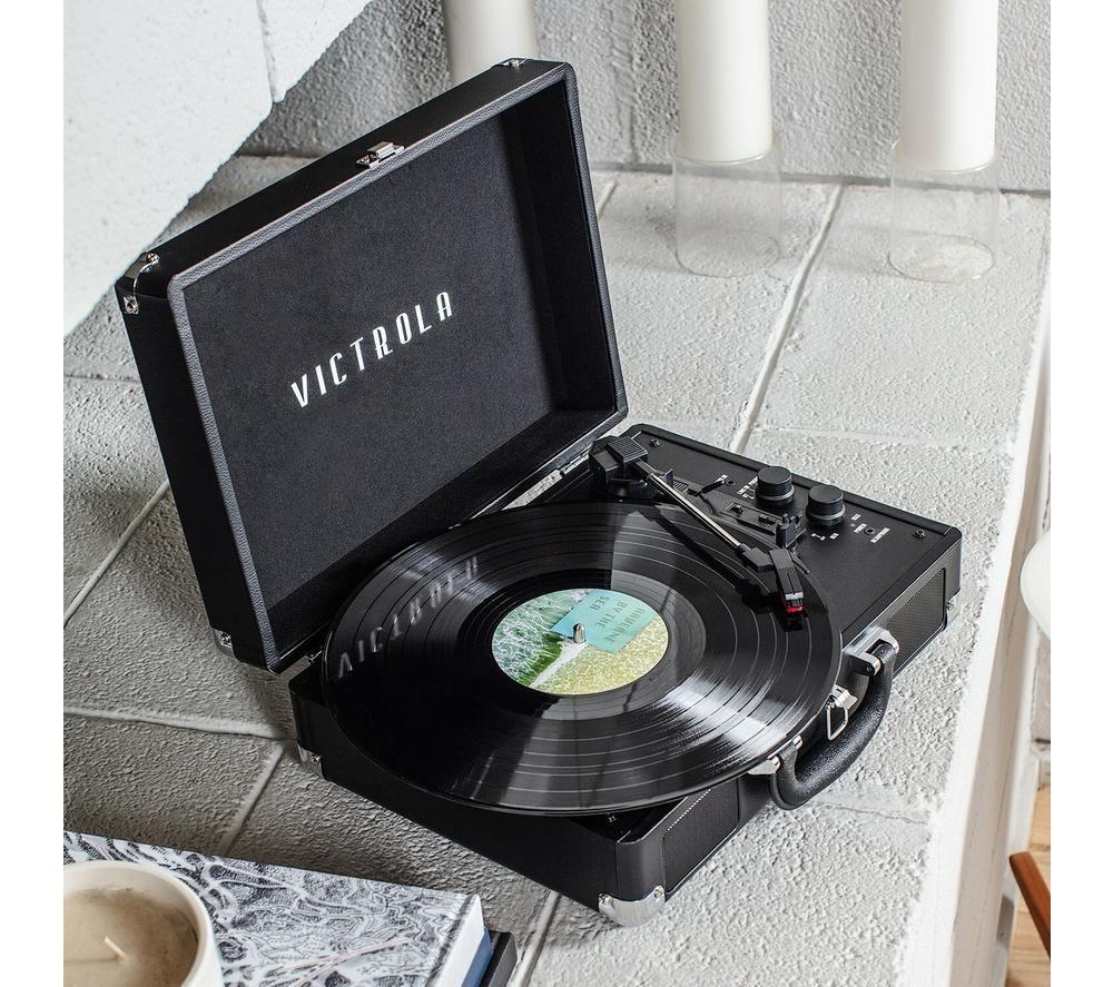 VICTROLA Journey+ Portable Belt Drive Bluetooth Turntable - Black image number 7 of 8