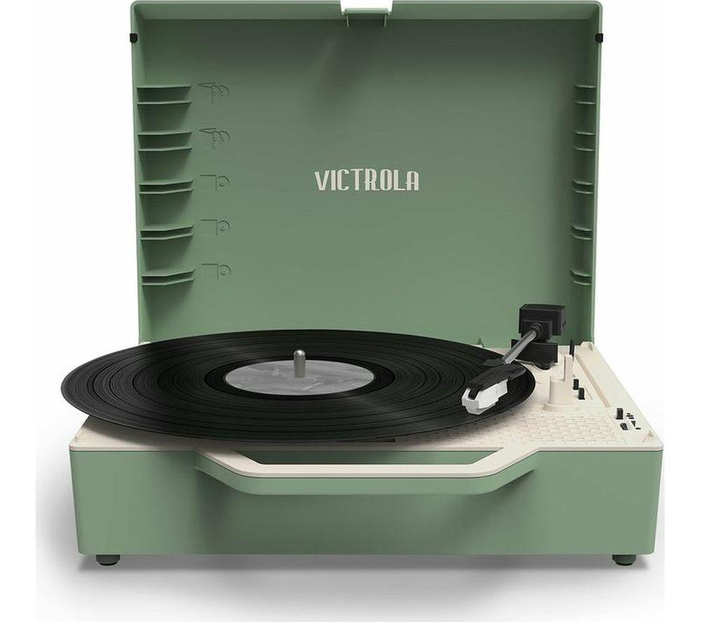 VICTROLA Re-Spin Portable Belt Drive Bluetooth Turntable - Basil Green image number 6 of 11