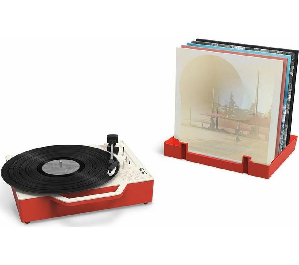 VICTROLA Re-Spin Portable Belt Drive Bluetooth Turntable - Red image number 4 of 11