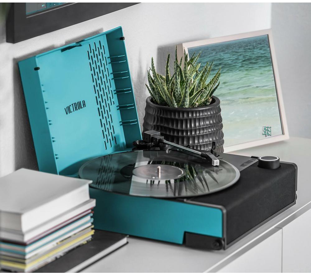 VICTROLA Revolution Go Portable Belt Drive Bluetooth Turntable - Celestial Blue image number 9 of 10