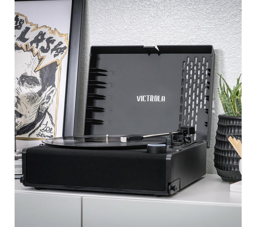 VICTROLA Revolution Go Portable Belt Drive Bluetooth Turntable - Black image number 9 of 11