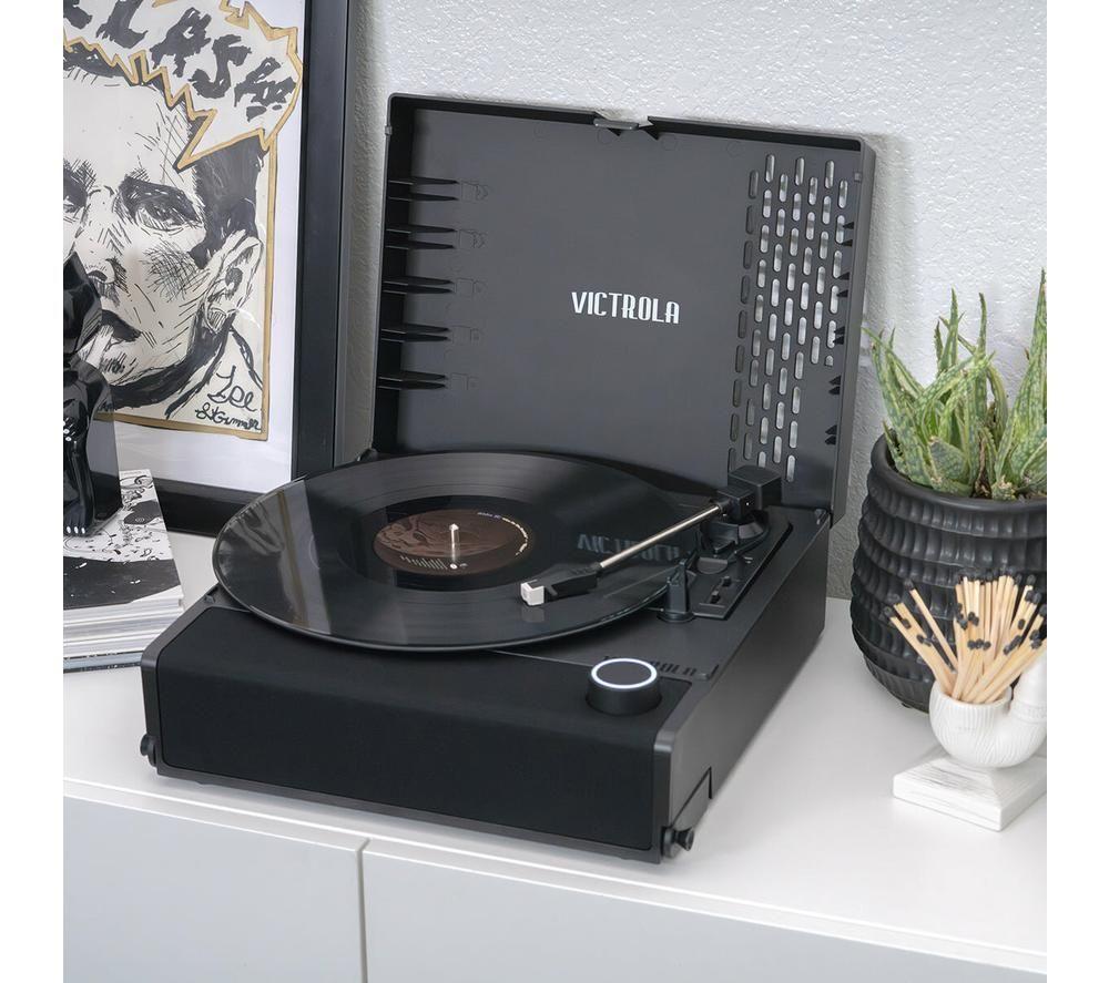 VICTROLA Revolution Go Portable Belt Drive Bluetooth Turntable - Black image number 10 of 11