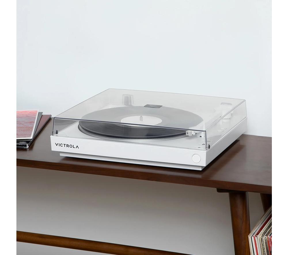 VICTROLA Automatic VPT-800 Belt Drive Bluetooth Turntable - Matt White image number 4 of 6