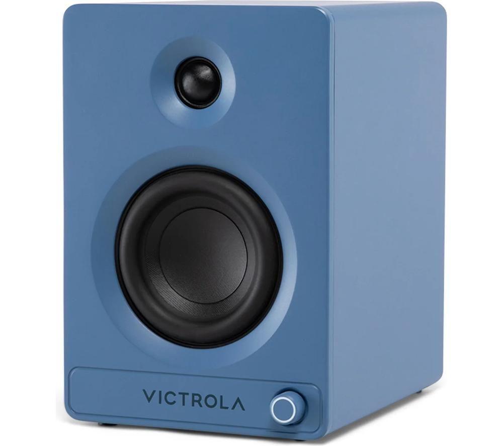 VICTROLA Tempo VPS-400 Bluetooth Bookshelf Speakers - Blue image number 10 of 15
