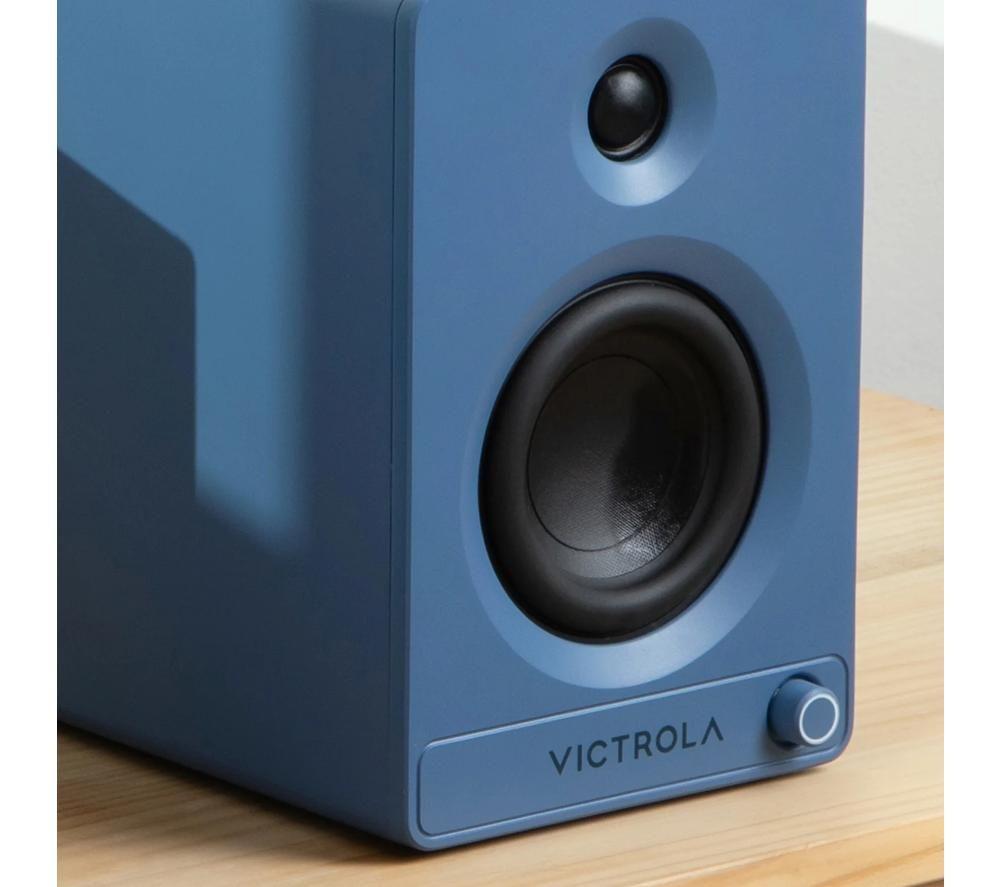 VICTROLA Tempo VPS-400 Bluetooth Bookshelf Speakers - Blue image number 11 of 15