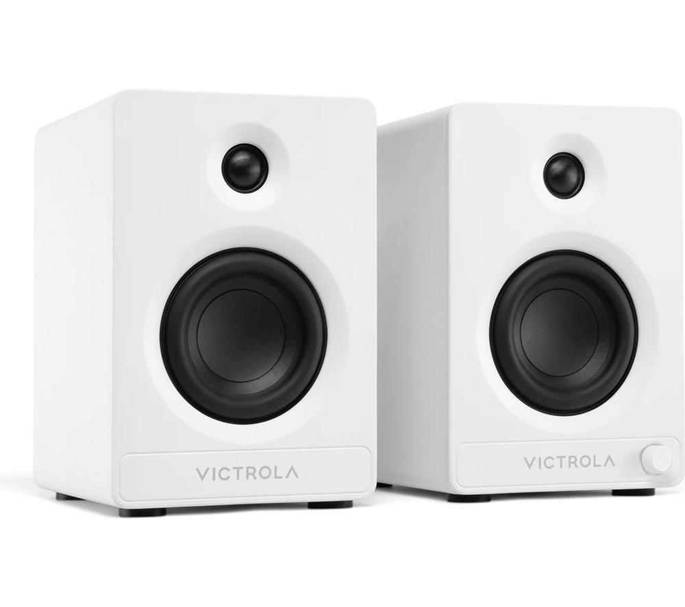 VICTROLA Tempo VPS-400 Bluetooth Bookshelf Speakers - White image number 3 of 8