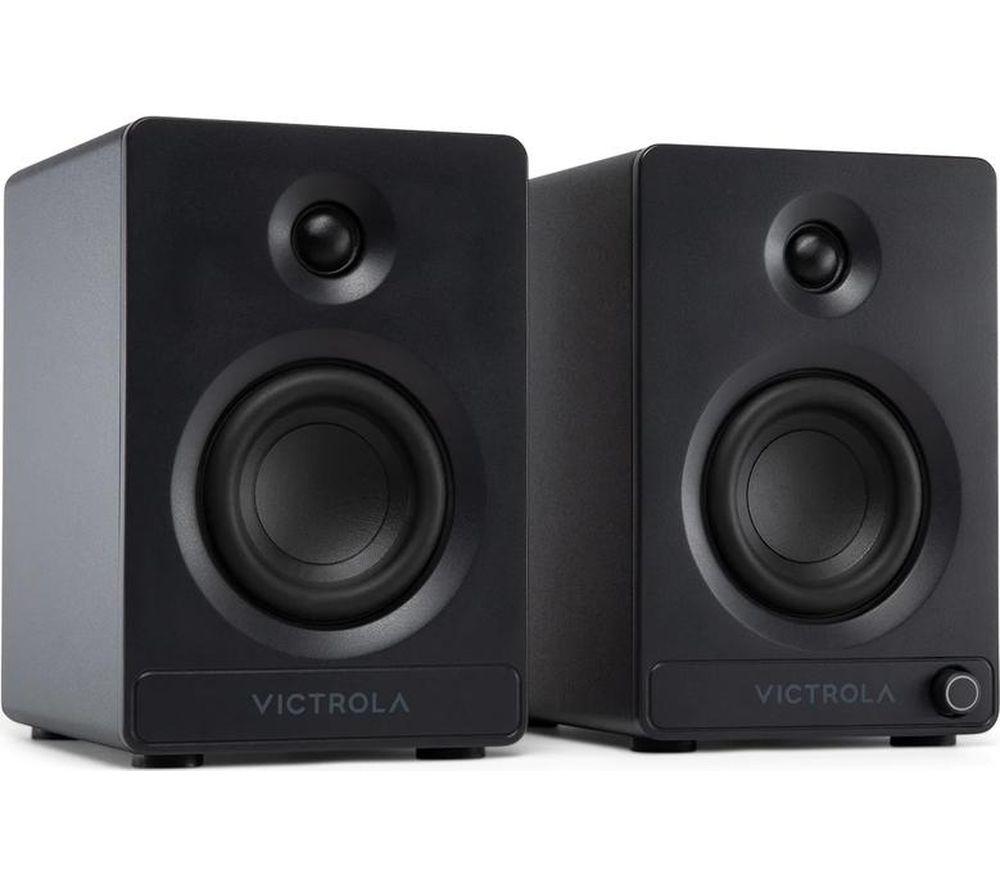 VICTROLA Tempo VPS-400 Bluetooth Bookshelf Speakers - Black image number 7 of 9