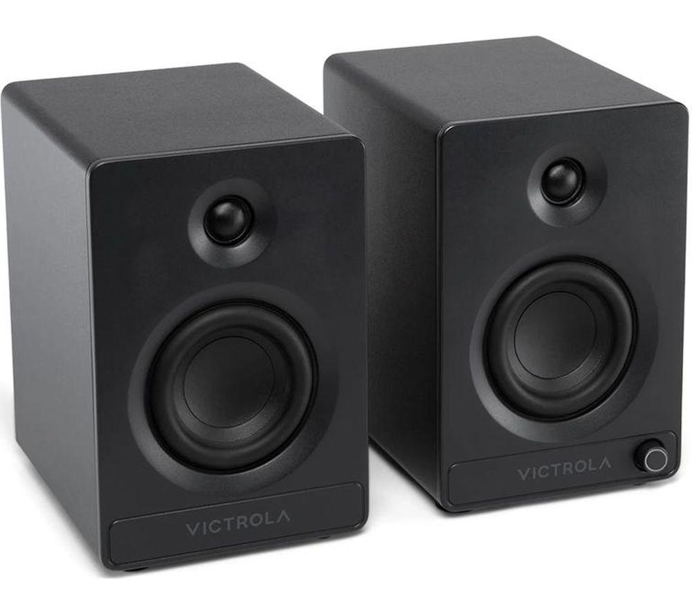 VICTROLA Tempo VPS-400 Bluetooth Bookshelf Speakers - Black image number 8 of 9