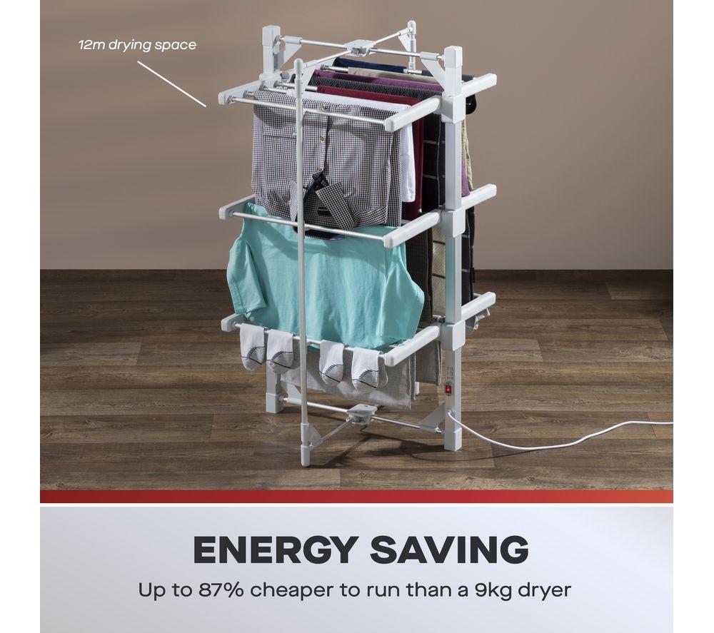DAEWOO 3-Tier Heated Clothes Airer - Silver image number 3 of 5