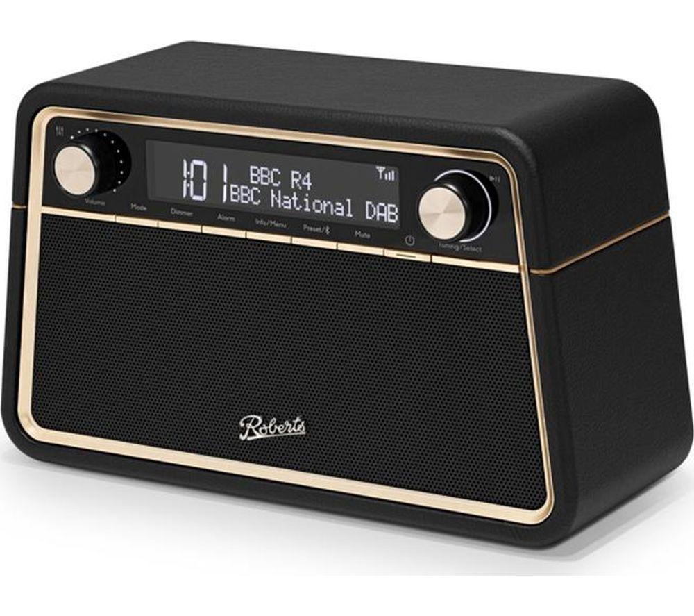 Roberts Reva Dabﱓ Retro Bluetooth Radio - Black, Black