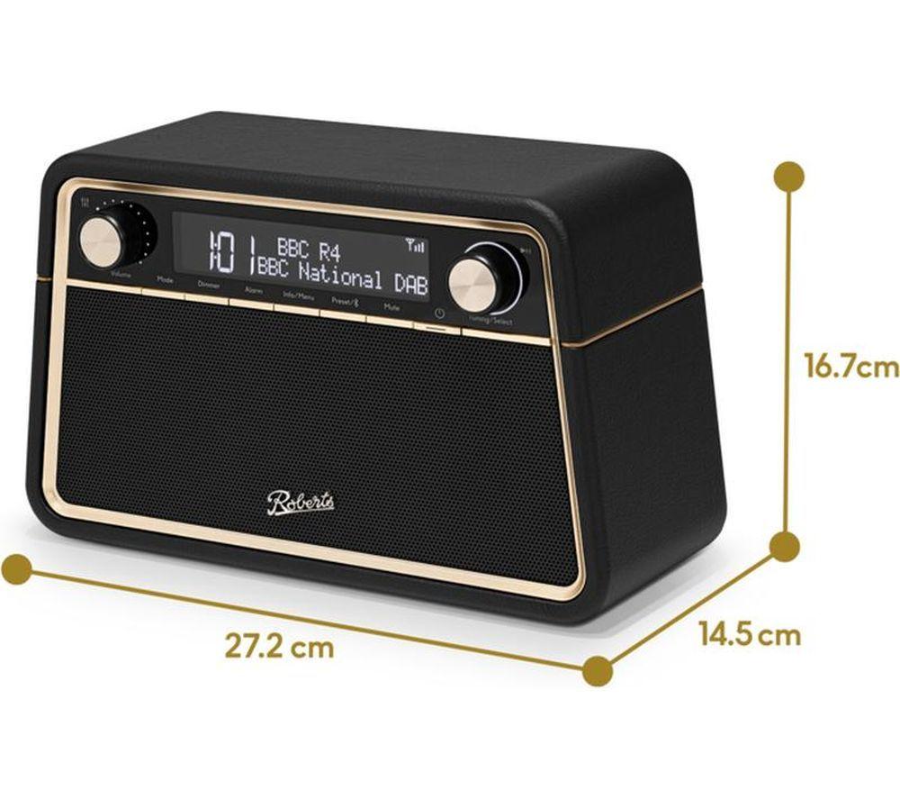 ROBERTS Reva DAB+/FM Retro Bluetooth Radio - Black image number 3 of 5