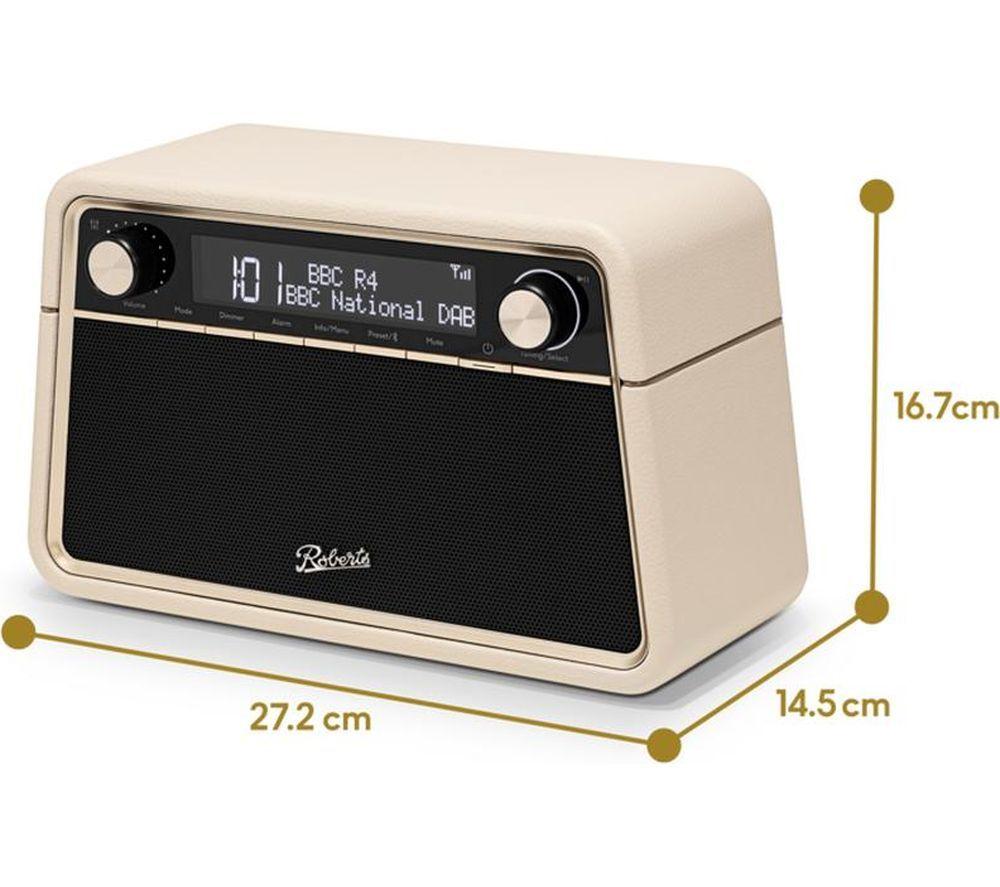 ROBERTS Reva DAB+/FM Retro Bluetooth Radio - Pastel Cream image number 4 of 5